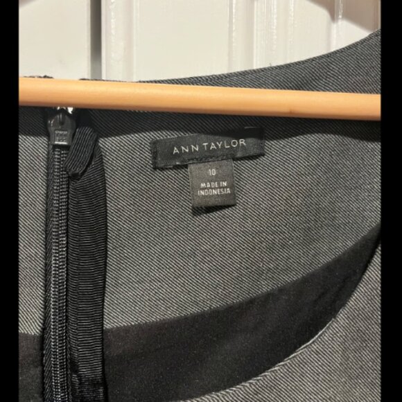 Ann Taylor - Scoop Neck Sheath Dress in Bi-Stretch (Gray) - Picture 7 of 7